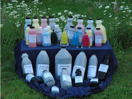 Bottles on grass